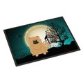 Micasa Halloween Scary Chow Chow Cream Indoor or Outdoor Mat18 x 0.25 x 27 in. MI626534